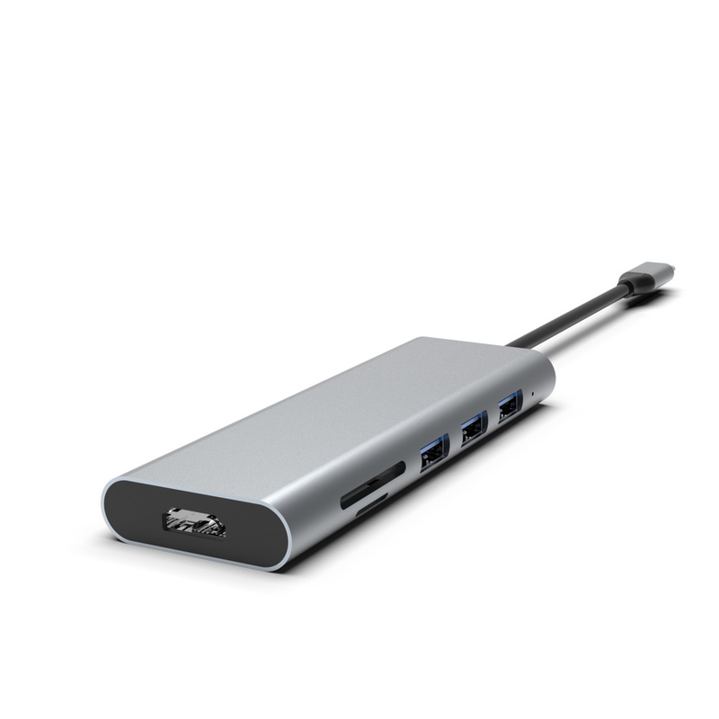 محول USB-C عالي السرعة مع USB 3.0 HDMI PD الشحن شعار مخصص متاح ل