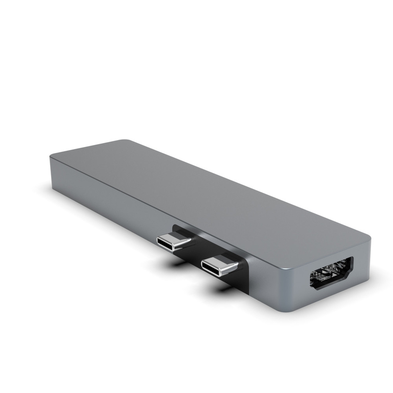 محور USB-C 7-في-2 متوافق مع ثاندربولت 3 منفذ USB C 4K HDMI لـ Mackbook MacBook Pro