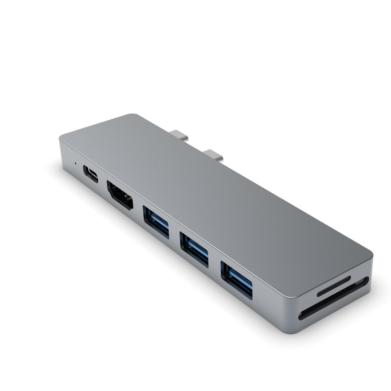 محور USB-C 7-في-2 متوافق مع ثاندربولت 3 منفذ USB C 4K HDMI لـ Mackbook MacBook Pro