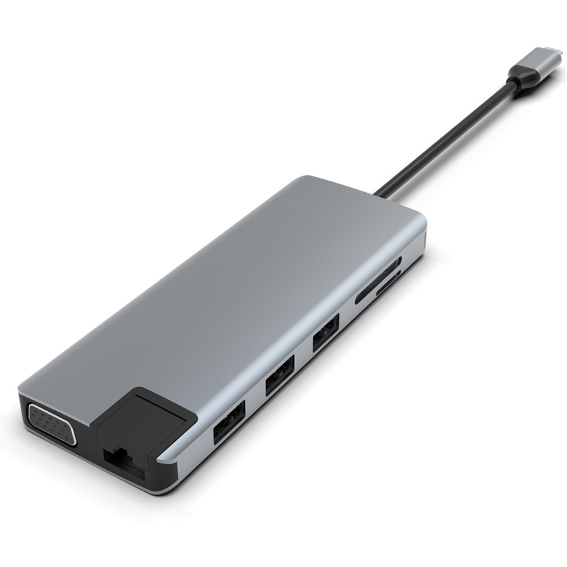 محطة توصيل USB C 3 أجهزة الرصد محطة توصيل USB C محور الكمبيوتر المحمول متعددة المنافذ محطة توصيل