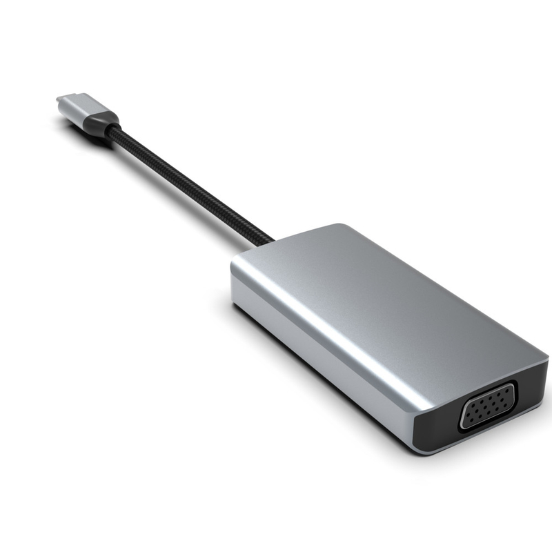 ميني 4 في 1 محول USB C نوع C محور مع USB 3.0 HDMI VGA USB-C PD الشحن