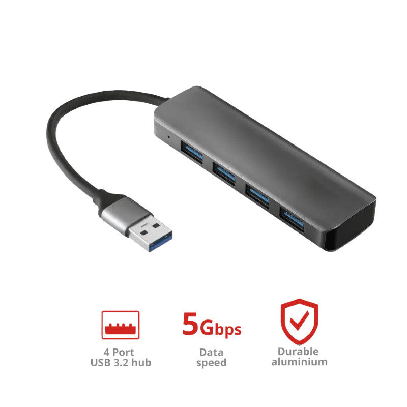 محول USB A USB C USB A 3.0x4 محور لإعدادات سطح المكتب نقل بيانات سهل