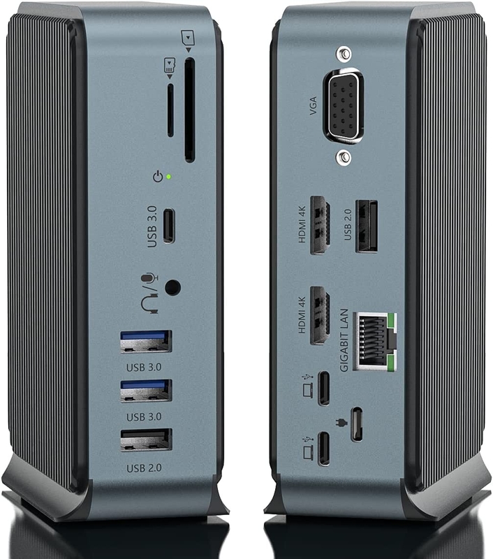 رابط العرض 2 HDMI 2K 60Hz محطة توصيل 16 منفذ متعدد نوع C المرفأات لـ Macbook