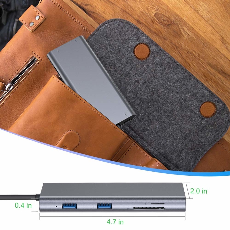 محطة رصيف متعددة الموانئ من النوع C 11 في 1 مع محول USB3.0 PD SD / TF 4K HDMI VGA RJ45