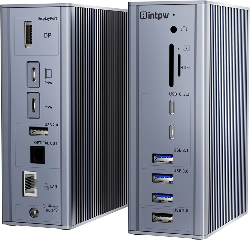 محطة توصيل USB C Thunderbolt 4 HDMI 8K 60Hz USB4 40Gbps 20 عدة منافذ نوع C PD Rj45 HUB USB C 3.2 Gen 2