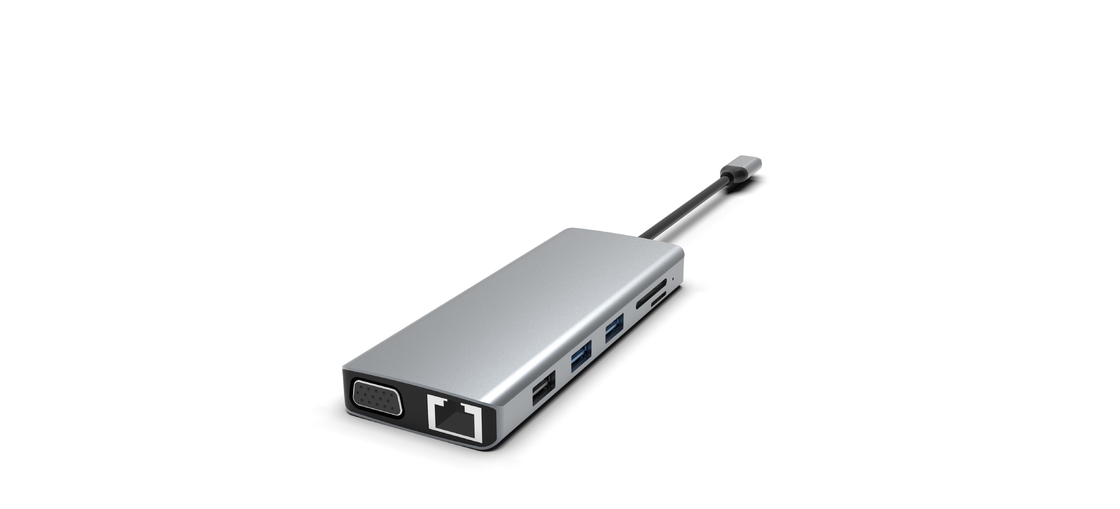 محطة توصيل USB C Hub للكمبيوتر المحمول MacBook USB C إلى شاشات HDMI مزدوجة لويندوز USB C Hub Adapter