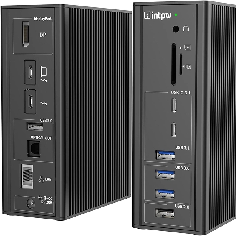 ثاندربولت 3 محور محول ماك محطة توصيل USB C محطة توصيل 10 جيجابايت في الثانية ستيريو كومبو جاك