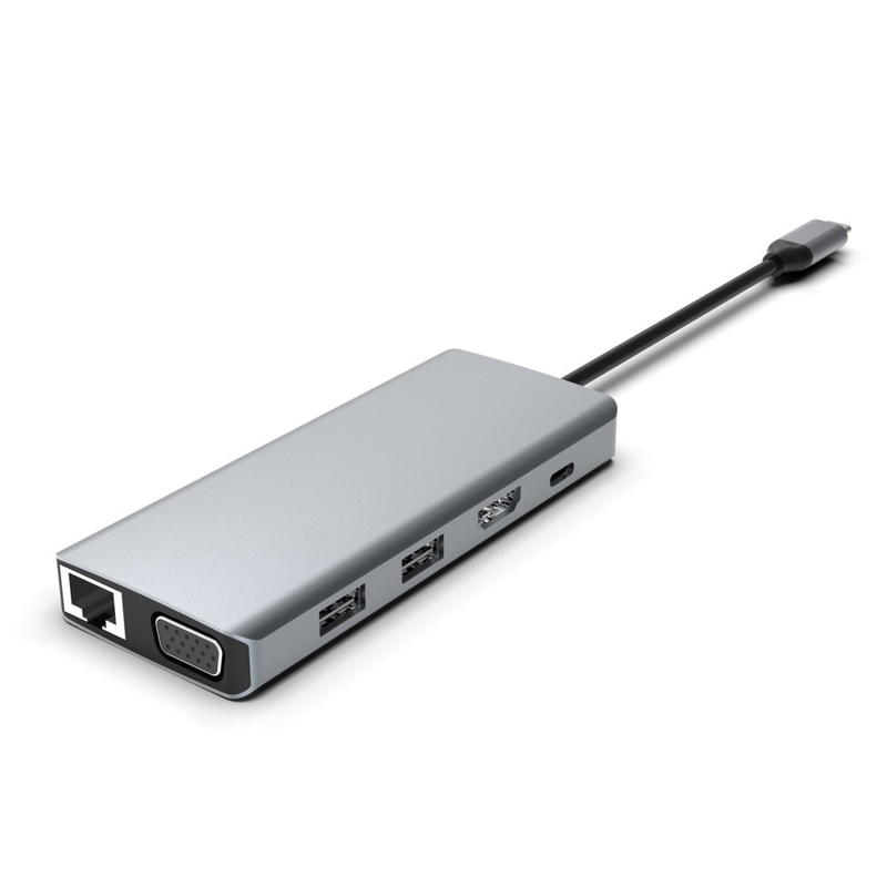 محطة توصيل USB C 3 أجهزة الرصد محطة توصيل USB C محور الكمبيوتر المحمول متعددة المنافذ محطة توصيل