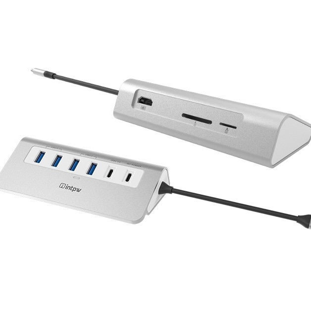 محطة توصيل 9 في 1 USB C HUB مع قارئ بطاقات USB 3.0 HDMI لأجهزة الكمبيوتر المحمولة