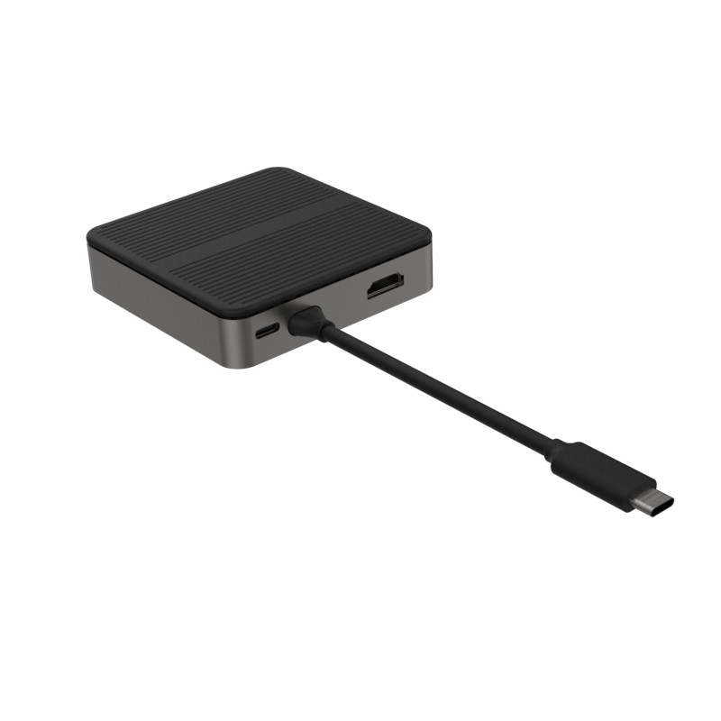 مربع 6 في 1 HD مزدوج 4K نوع C المرفأ مع RJ45 PD 100W SD TF 3xUSB 3.0 Docking Hdmi Hub Usb C A