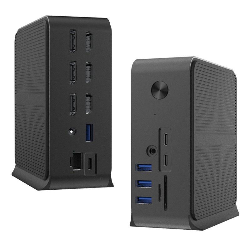 12 في 1 محطة توصيل USB C HUB مع العديد من منافذ USB C USB Type C 4K RJ45 VGA محول محاور USB