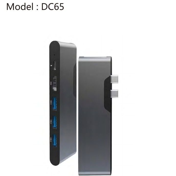 8 في 1 ثنائي USB Type-C Hub مع منافذ USB-A قارئ بطاقة SD HDMI لـ Mackbook pro