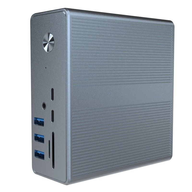 18 في 1 Thunderbolt 3 محطة توصيل شاشة مزدوجة HDMI Mac لـ USB C محطة توصيل كمبيوتر محمول عالمية
