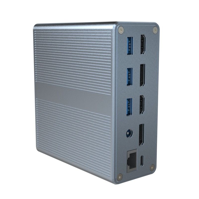 4k Thunderbolt 3 محطة توصيل ماك بوك برو USB C كمبيوتر محمول مزدوج الشاشة 18 في 1 محطة توصيل كمبيوتر محمولة لماك بوك