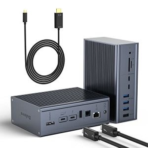 18 منفذ Thunderbolt Docking Station 2 HDMI Dock Hub لمواءمة شاشة HDMI 8K / 4K