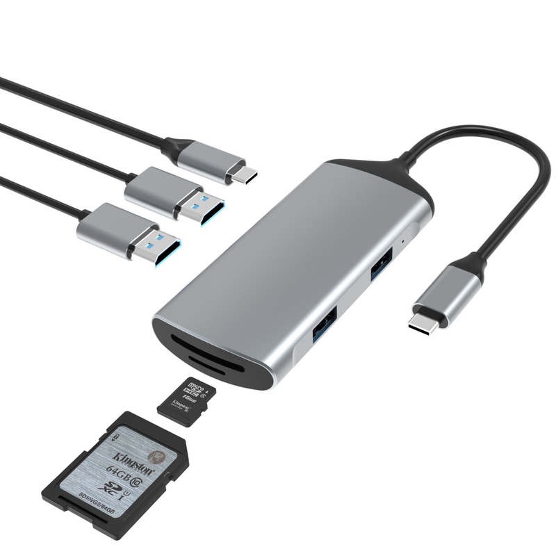 10/100/1000 Mbps Ethernet USB C Adapter متوافق مع ويندوز / ماكوس / أندرويد / لينكس تصل إلى سرعة نقل البيانات 10Gbps