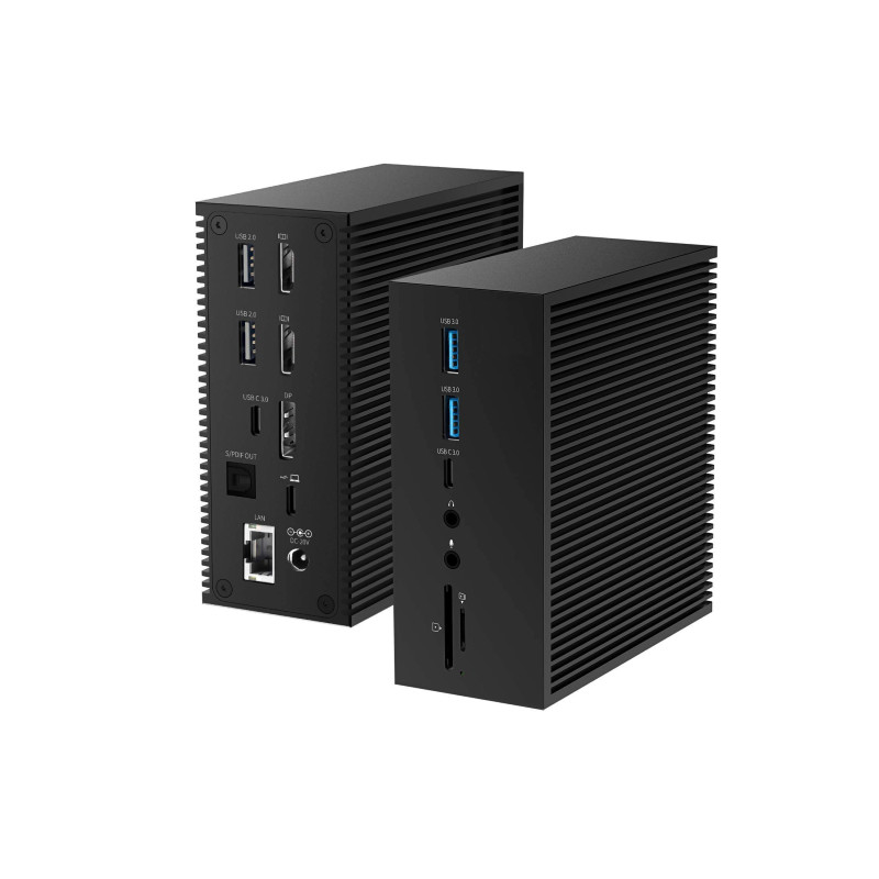 محطة توصيل DisplayLink لجهاز ماك بوك برو شاشات مزدوجة M1/M2 ويندوز 15 في 1 USB C 3.0 كمبيوتر محمول