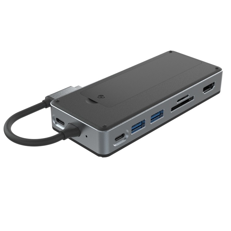 محطة توصيل USB-C 10Gbps مع M.2 SSD محطة توصيل USB-C 10-In-1 لأجهزة الكمبيوتر المحمولة Macbook