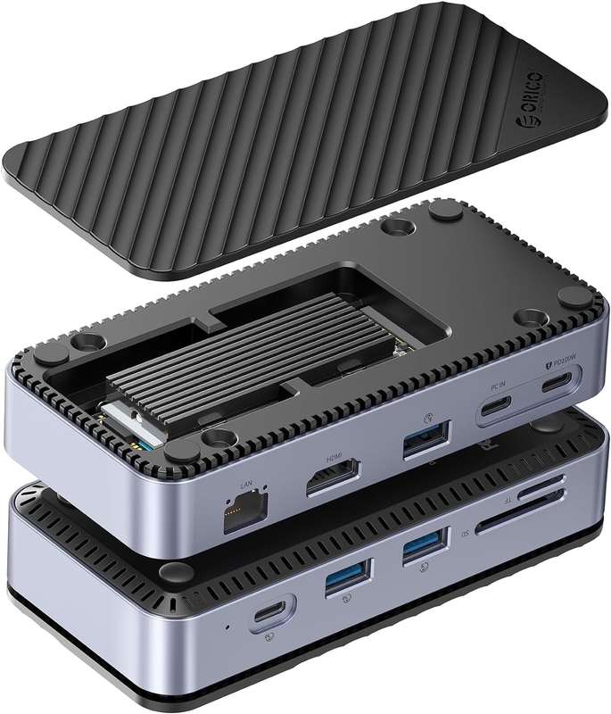 شحن سريع 16 في 1 محول USB C للهاتف المحمول الكمبيوتر المحمول 4K HDMI RJ45 PD