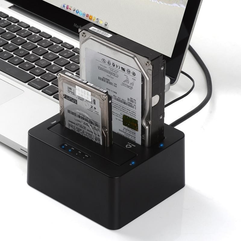 6Gbps SATA I/II/III ثنائي محرك أقراص HDD الخارجي ومتقلد مع وضعيات استنساخ محرك أقراص كاملة مستقلة