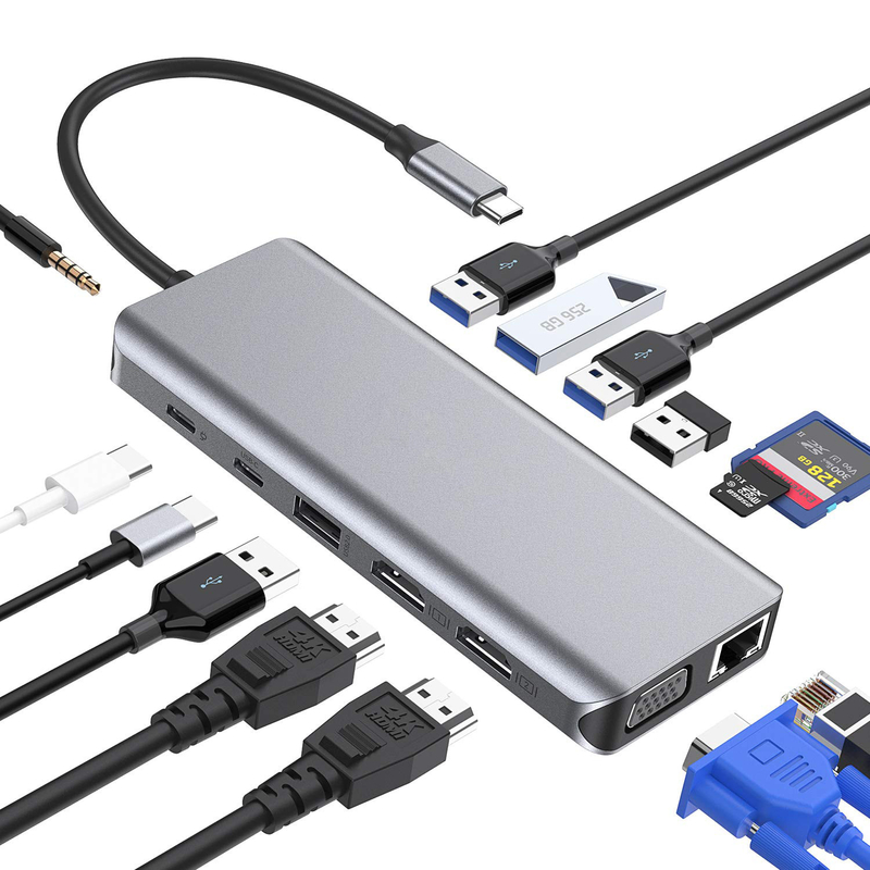 USB 3.0 محور تمديد نوع A ذكر إلى امرأة سلك البيانات مع USB C محور الطاقة الطويلة
