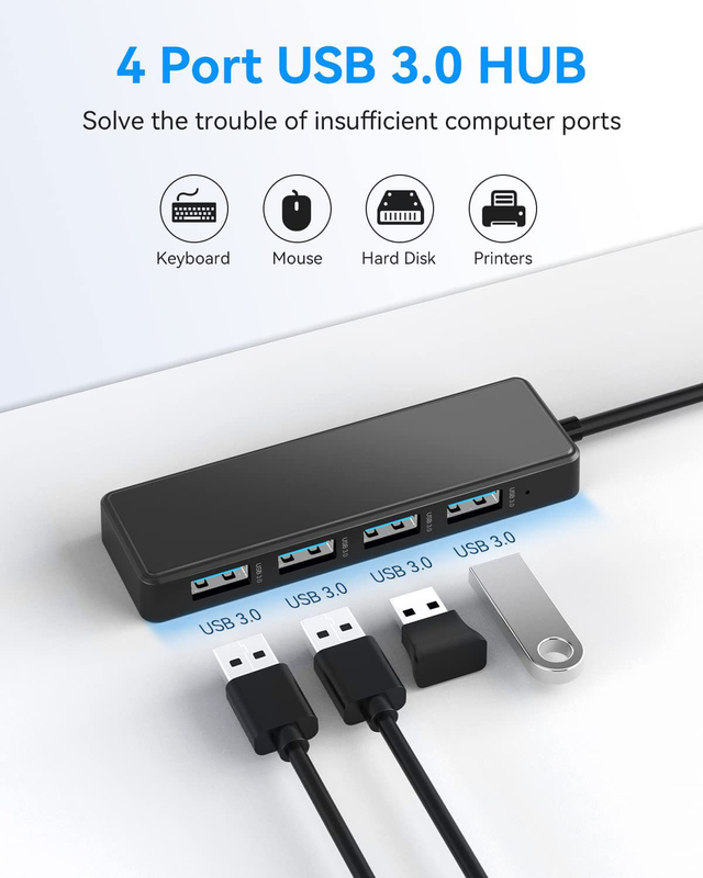 4 منافذ USB C محور محور USB 3.0 محور Ultra Slim محور بيانات محمول نقل بيانات قابل للتطبيق