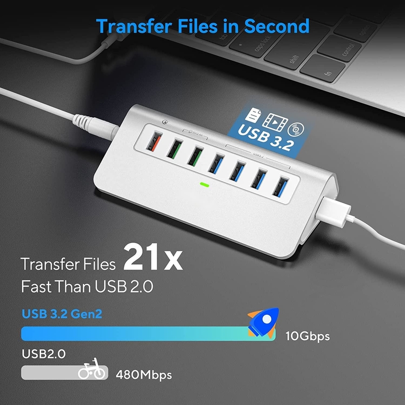 سرعة نقل البيانات تصل إلى 10 / 5Gbps محور اتصال USB-C مع شهادة CE