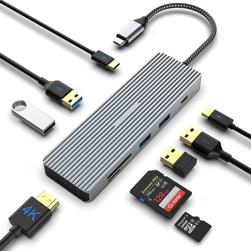 محطة توصيل محرك USB-C محطة توصيل محمول HDMI محول شاشة مزدوجة