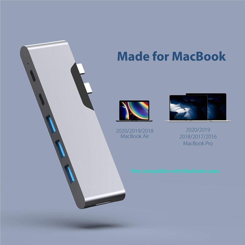 8 في 1 محطة رصيف مزدوجة USB C محول الطاقة محور قارئ بطاقات بروباد محول محور USB لـ Mac