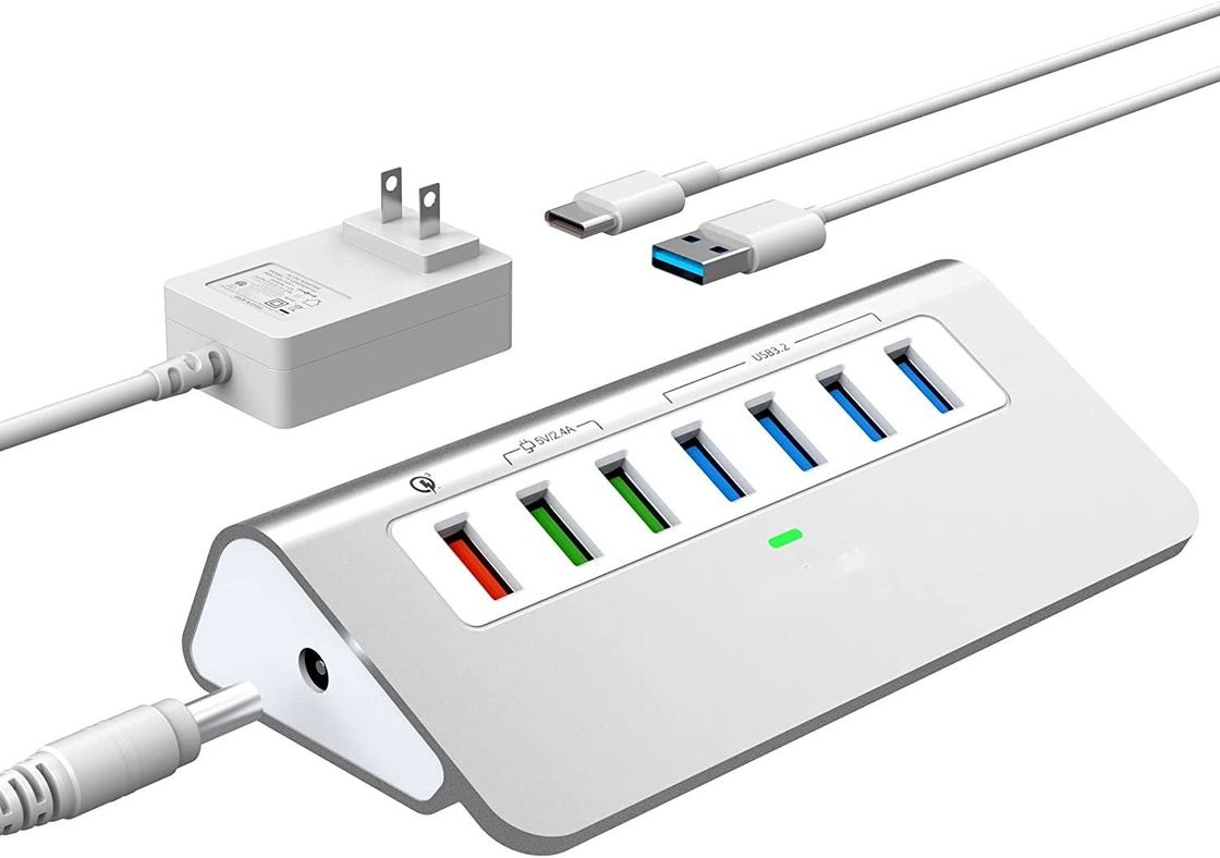 محول USB Type-C إلى Ethernet مع 14 منفذ USB 1000 Mbit / s Gigabit RJ45 LAN Hub