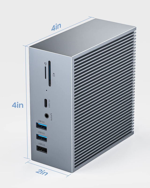 16 في 2 USB C شاشة مزدوجة ثاندربولت 3 Dock HDMI لجهاز الكمبيوتر المحمول محور محول USB