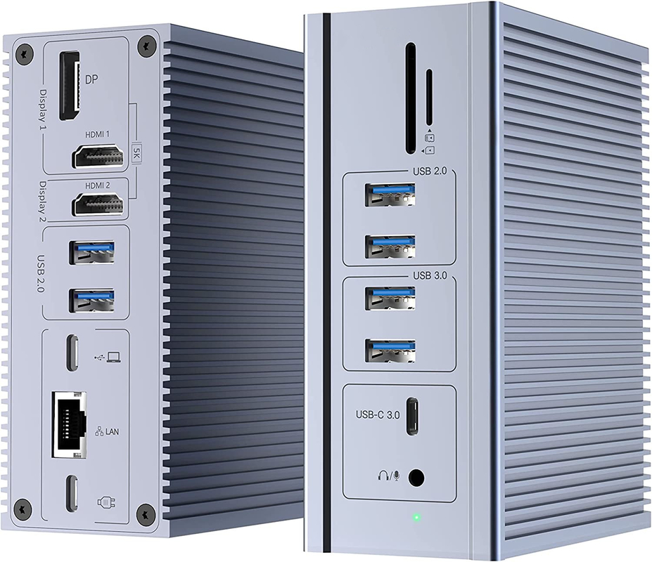 16 في 1 ثاندربولت 4 محطة توصيل شاشة مزدوجة 4K 60 هرتز ماك بوك ويندوز USB HUB