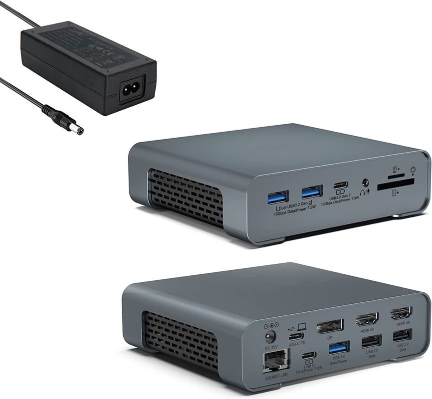 موصل محور USB المرفق USB Type-C 4K 60hz شاشة HDMI Ethernet RJ45 محطة توصيل