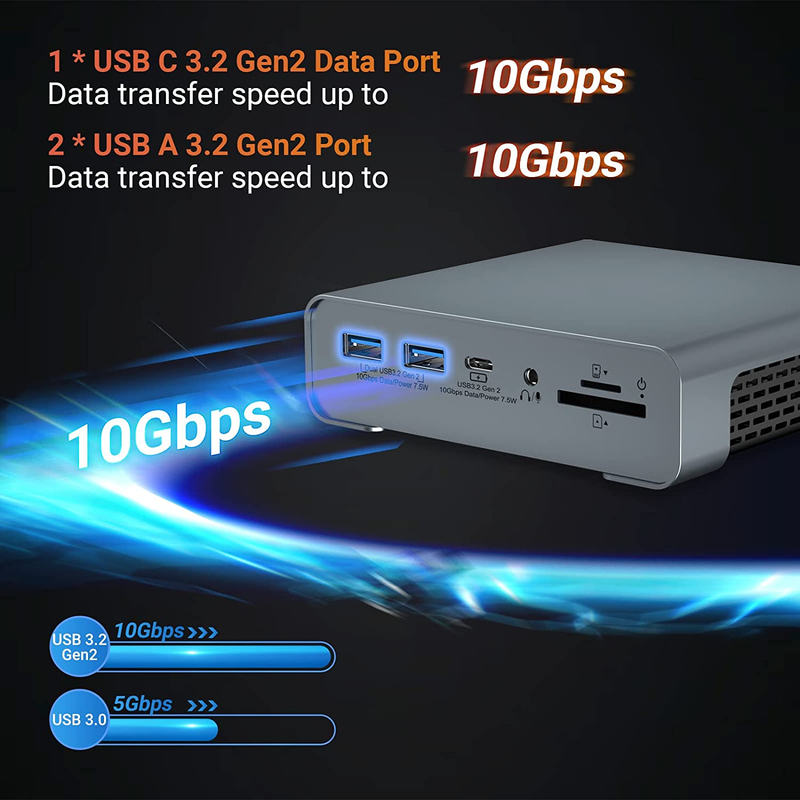 موصل محور USB المرفق USB Type-C 4K 60hz شاشة HDMI Ethernet RJ45 محطة توصيل