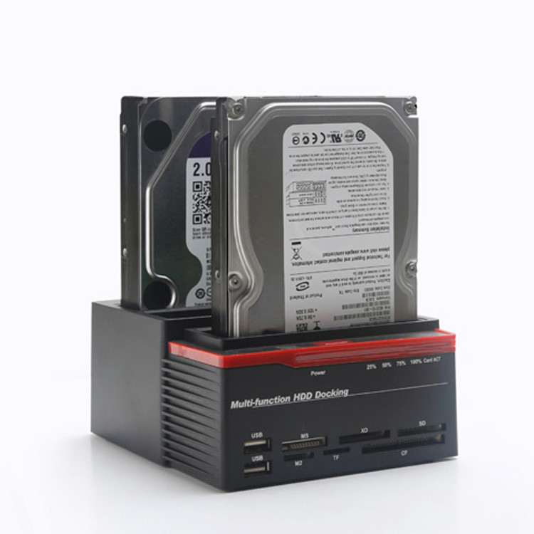 NVMe M.2 Duplicator Dual-Bay Offline Clone USB C إلى محطة توصيل NVME لأقراص M2 SSD M Key الصلبة
