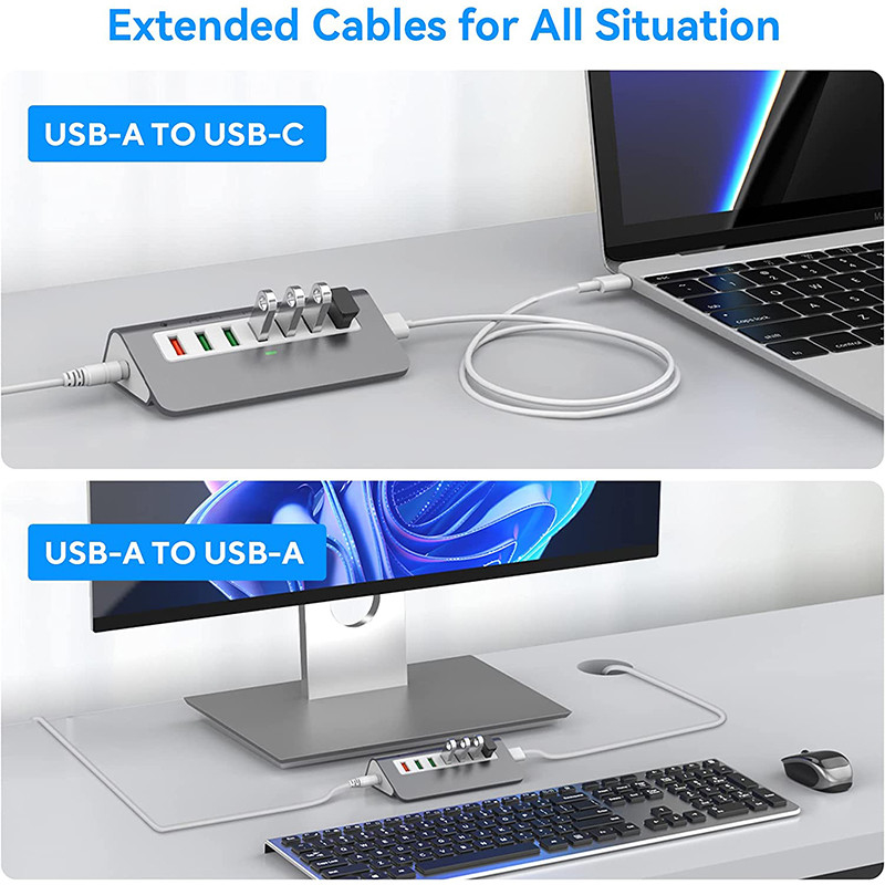 أوسب أوسب أ مكياج متعدد الموانئ أوسب هوب 7-1 5 جيجابيتس 8 في 1 نوع-ج هوب USB2.0-3.0 كمبيوتر محمول ماك بوك