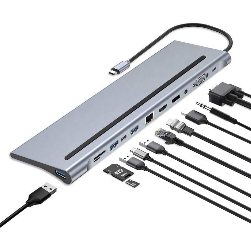 واجهة USB C متعددة الوظائف نوع C رصيف مع SD TF محول OEM / ODM مقبولة