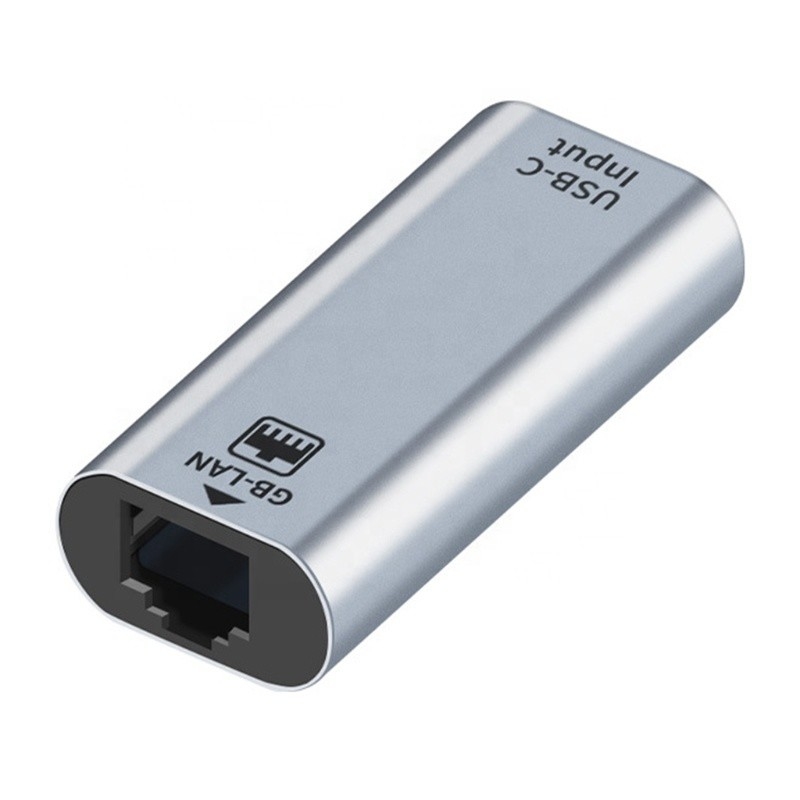 محول منفذ USB C الإناث إلى Ethernet 10/100/1000 Mbps سرعة للاتصال بالشبكة السريع