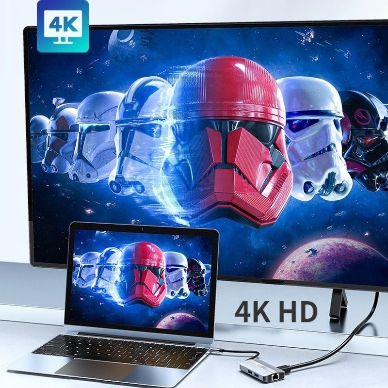محطة رصيف USB C Type C Hub Multiport مع وظيفة شبكة شحن نقل الفيديو