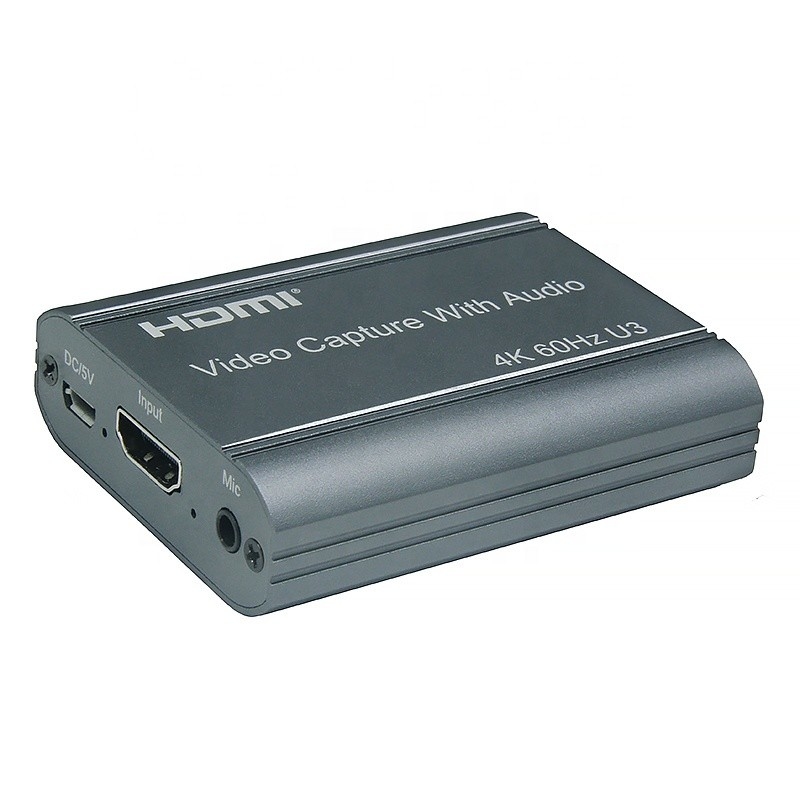 بطاقة تصوير فيديو 4K 60 هرتز HDMI إلى USB3.0 مع مخرج صوتي و USB 3.0