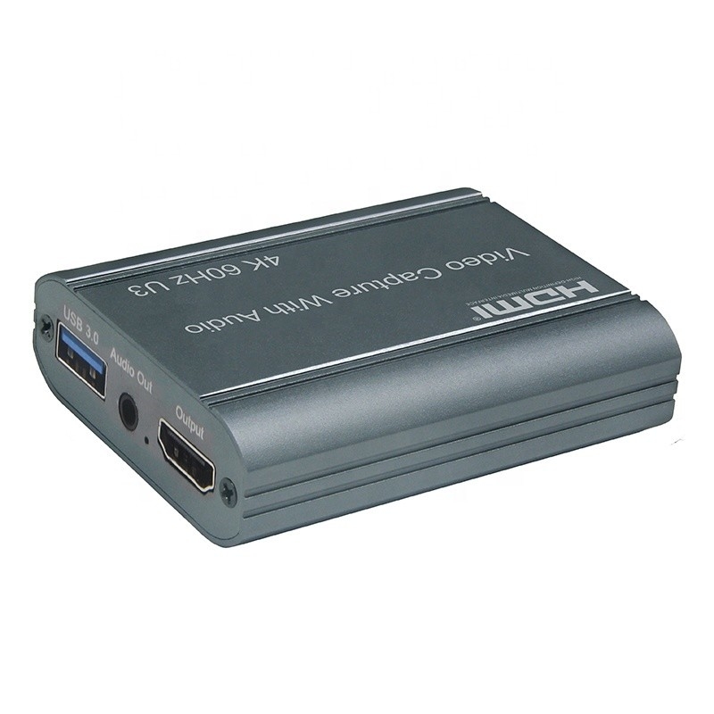 بطاقة تصوير فيديو 4K 60 هرتز HDMI إلى USB3.0 مع مخرج صوتي و USB 3.0