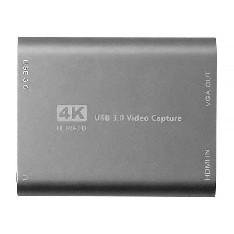 علبة بطاقة USB 3.0 HDMI لالتقاط الفيديو DVR مع ميكروفون VGA Loop Out لجهاز الكمبيوتر الكاميرا Xbox