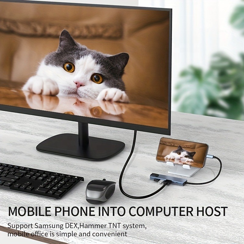 شحن سريع 16 في 1 محول USB C للهاتف المحمول الكمبيوتر المحمول 4K HDMI RJ45 PD