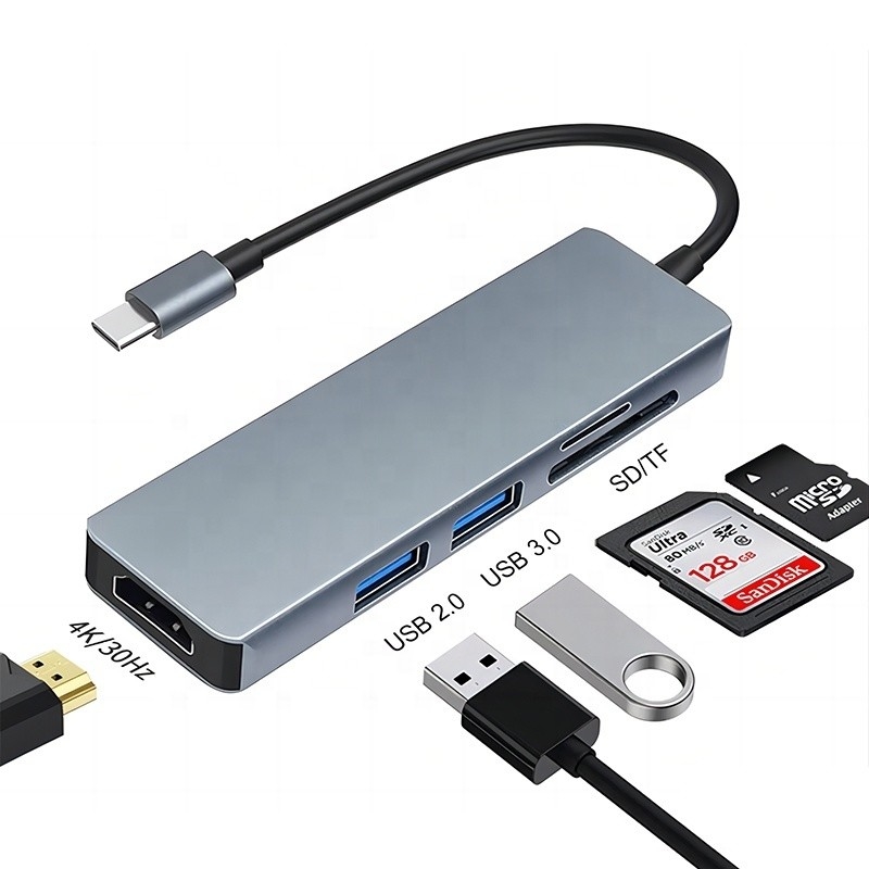 11 في 1 محور USB-C نوع C إلى HDMI USB3.0 USB2.0 SD TF محور محول مع قارئ بطاقات