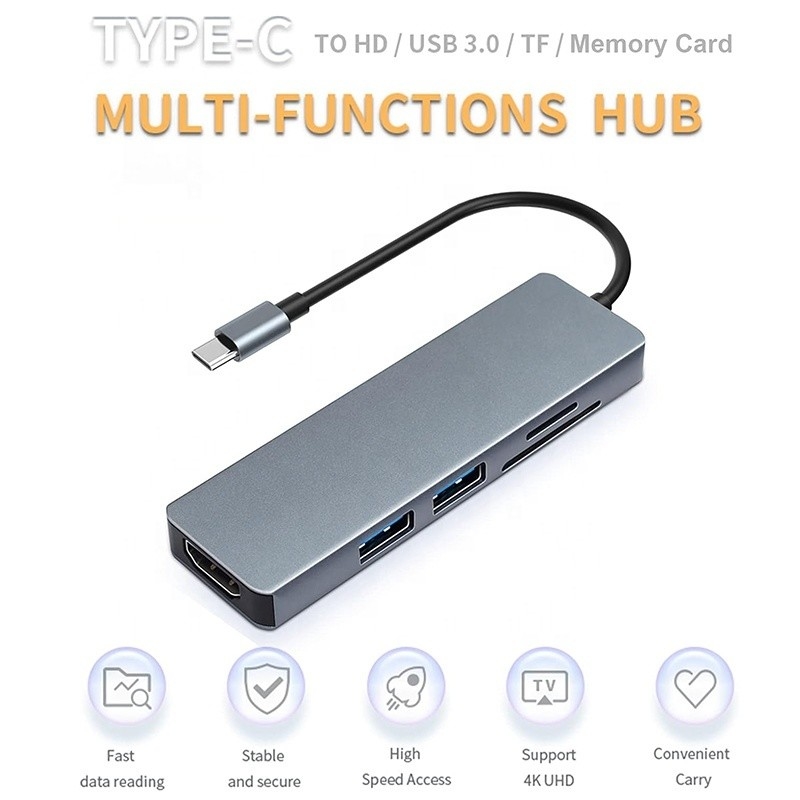11 في 1 محور USB-C نوع C إلى HDMI USB3.0 USB2.0 SD TF محور محول مع قارئ بطاقات