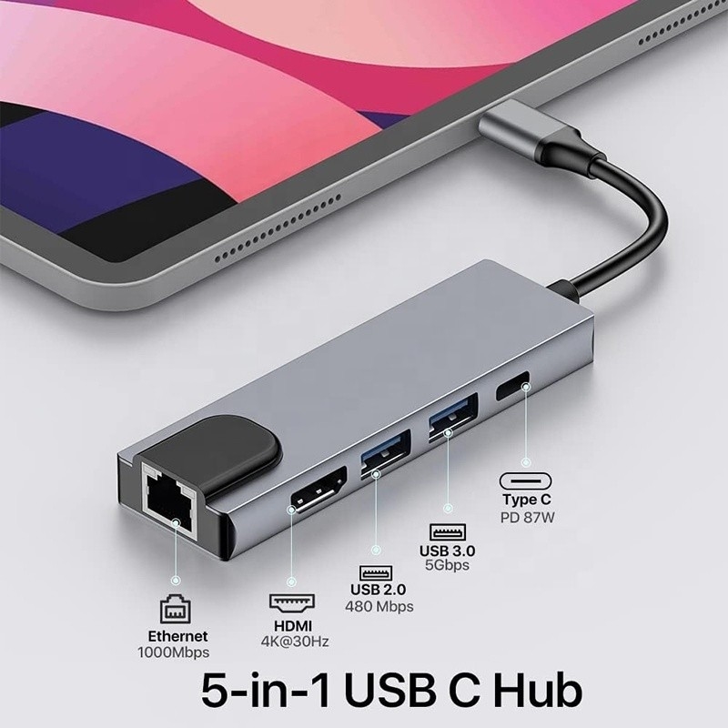 محول USB C 13 في 1 4K HDMI Hub Type C إلى HDMI 4K USB 3.0 2.0 PD محول الشحن