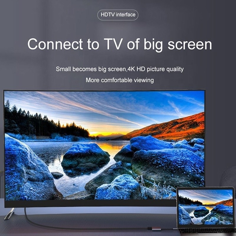 4-في-1 USB C إلى مزدوج 4K HDMI MST محول لشحن نقل البيانات وإخراج الفيديو