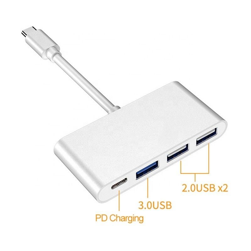 USB 3.1 واجهة 4-في-1 نوع C محور محول متعدد لنقل البيانات السريع