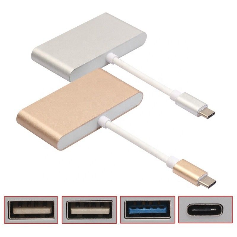 USB 3.1 واجهة 4-في-1 نوع C محور محول متعدد لنقل البيانات السريع