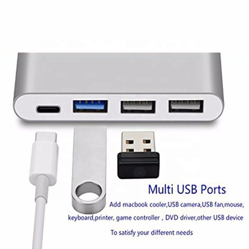 USB 3.1 واجهة 4-في-1 نوع C محور محول متعدد لنقل البيانات السريع